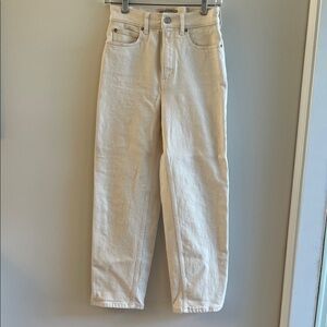 Everlane Cream High-Waisted Jeans 25R